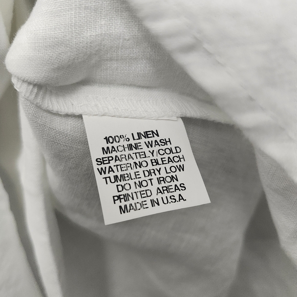 Soft surroundings women's button-up tunic top size 1X white 100% linen n… - Picture 3 of 8